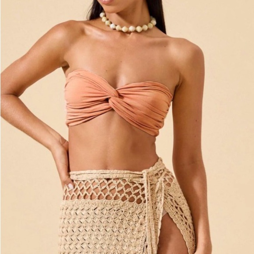 Strapless Bandeau Tube Top in Nude